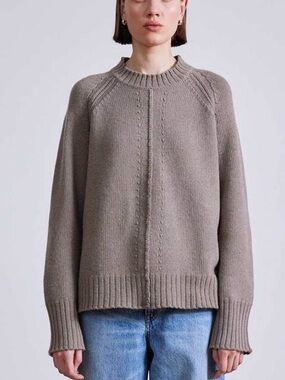 Apiece Apart Althea Oversized Crew Sweater Camel S NWT
